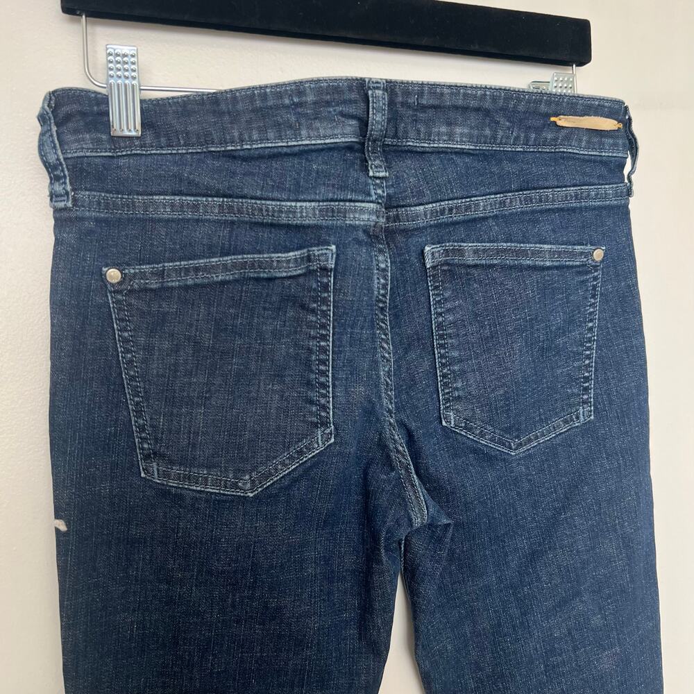 Pilcro No. 27 Full Flare Dark Wash Stretch Denim Jeans Womens Size 27 - Picture 9 of 12